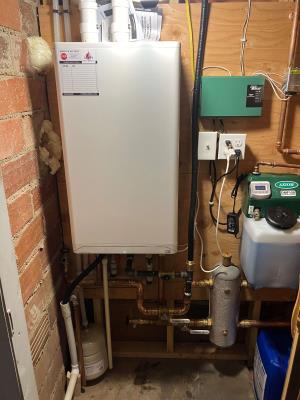 a new combo boiler install by LPH Mechanical LLC